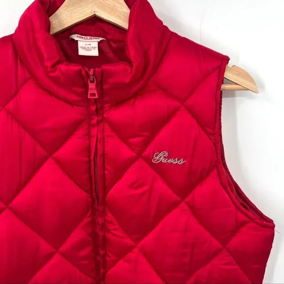 Y2K Vintage Guess Quilted Puffy Vest - Picture 3 of 7